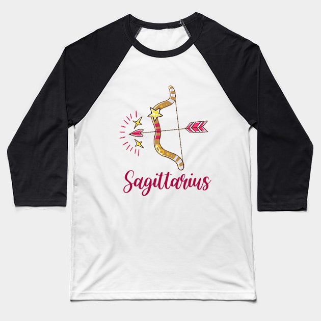 Sagittarius Baseball T-Shirt by Kiroiharu